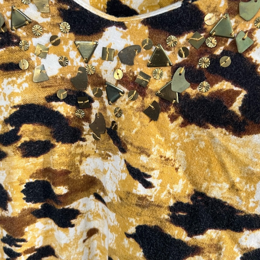 Ruby Rd. Anminal Print Pull Over Top With Bling S… - image 3